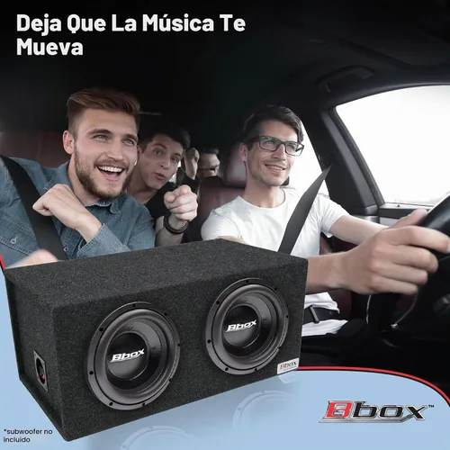Vista 3 de Atrend BBox E10D Dual - Caja de subwoofer alfombrada sellada de 10 pulgadas, color negro