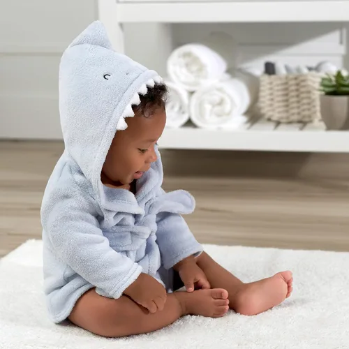 Vista 2 de Gerber Albornoz unisex con capucha de personaje animal para bebé