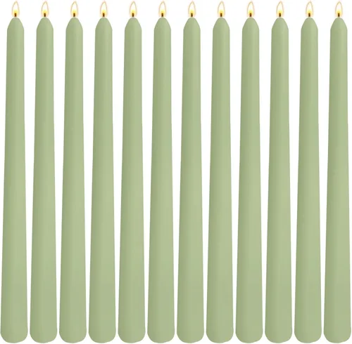 Vista 22 de 100 velas de iglesia con protectores de goteo para servicio devocional de vigilia a la luz de las velas, caja de 100 velas, blancas sin aroma de 5