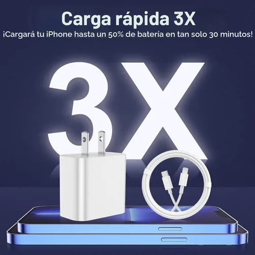 Vista 4 de Cargador de iPhone de carga rápida, paquete de 2 bloques de carga de pared tipo C con 2 unidades [6 pies y 10 pies] cable USB C a Lightning