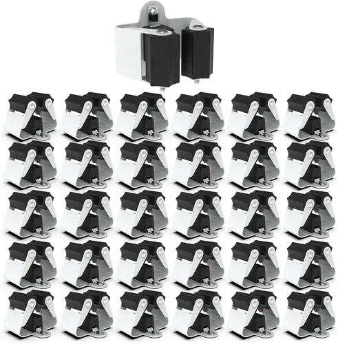 Vista 9 de 3-H - Soporte de pared para escobas, 8 unidades, clips organizadores de escoba y trapeador de acero inoxidable resistente, soportes de montaje