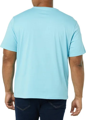 Vista 3 de Tienda Essentials Camiseta de manga corta con cuello redondo para hombre, ajuste regular, paquete de 2