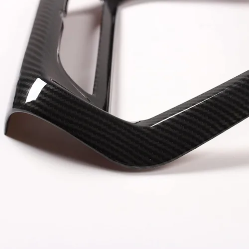 Vista 2 de RT-TCZ Cubierta de marco de panel de pantalla grande para GPS de navegación, accesorios interiores de fibra de carbono para Chevrolet Camaro 2017