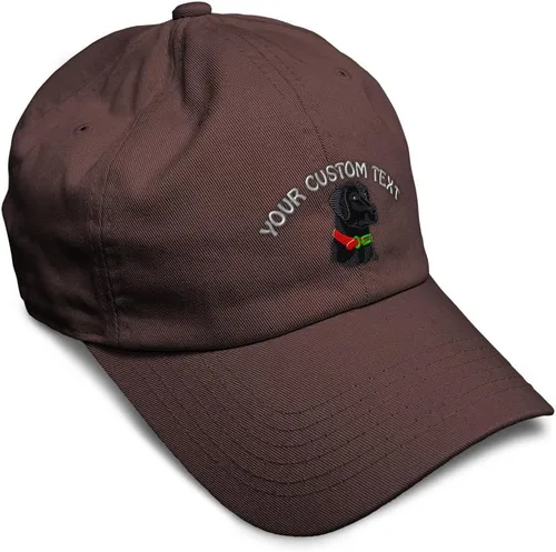 Vista 19 de Gorra de béisbol suave negra con cabeza de laboratorio bordada para perros, sarga de laboratorio negra, de algodón, con mosca de dragón, sombreros