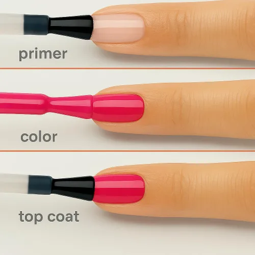 Vista 6 de Sally Hansen Miracle Gel™, Rain-Glow, fórmula similar a gel, no necesita lámpara UV, esmalte de uñas rosa