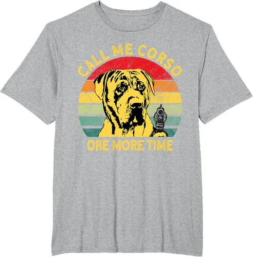 Vista 40 de Canary Dog Dad Call Me Corso Once More Perro Presa Canario Camiseta, Negro