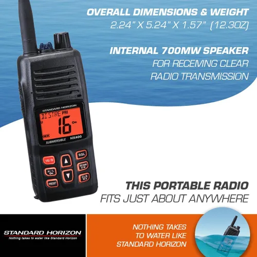 Vista 5 de Standard Horizon HX400IS - Radio VHF portátil intrínsecamente segura