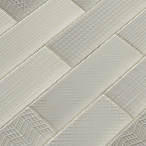 Vista 3 de MSI Urbano Crema 3D Mix - Azulejos de metro de cerámica brillante de 4 x 12 pulgadas para baño, cocina y pared decorativa