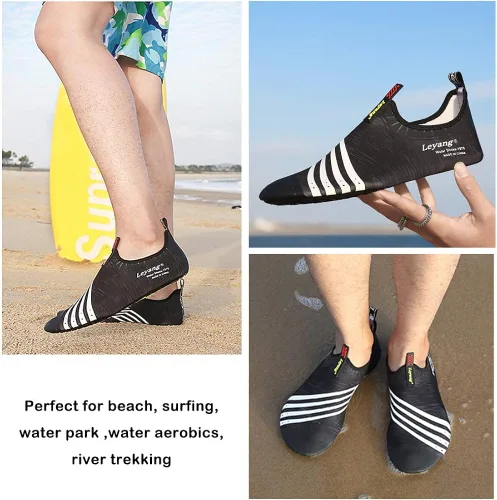 Vista 6 de Leyang - Zapatos acuáticos para mujer hombre niños para deportes de agua secado rápido para natación yoga aeróbic surf