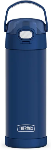 Vista 24 de THERMOS FUNTAINER Botella aislada al vacío de acero inoxidable de 16 onzas con tapa ancha de canalón, MINECRAFT