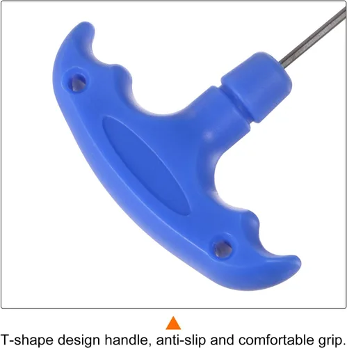 Vista 5 de HARFINGTON 2 unids H2 T-Handle Llave hexagonal Llave 0.079 in S2 Acero T-Key Hexágono Interior Herramienta de reparación