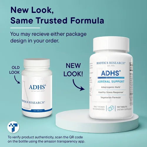 Vista 4 de BIOTICS RESEARCH Suplemento de apoyo suprarrenal ADHS, 120 Tabets