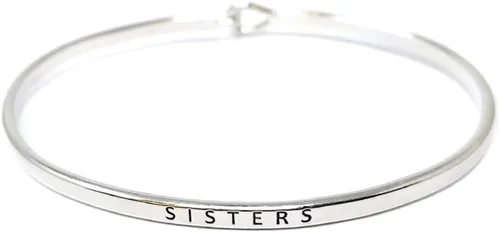 Vista 11 de By you - Brazalete con gancho, pulsera delgada grabada con un mensaje positivo e inspirador