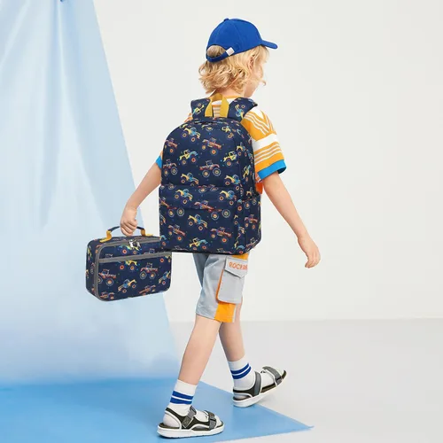 Vista 88 de CAMTOP - Conjunto de mochila y lonchera con estampados divertidos para niños de preescolar y primaria), Y0058-2