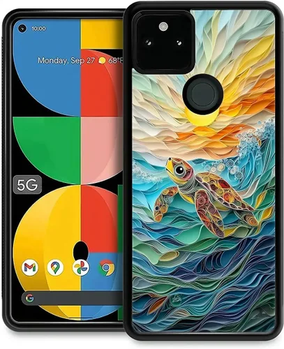 Vista 184 de Compatible con Google Pixel 4A 5G Mobile Case Creative Acrylic Back Panel Silicona Edge Case Slim Protección Especialmente para Google Pixel 4A 5G