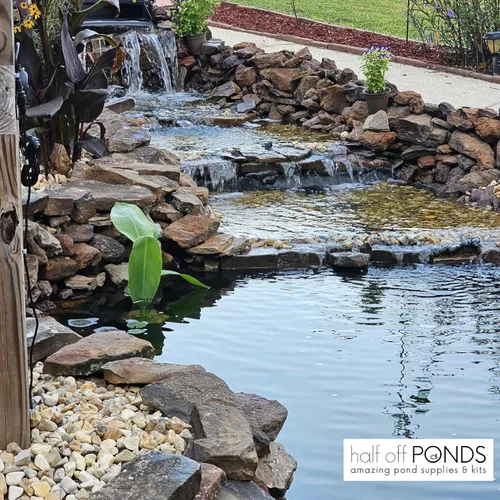 Vista 7 de HALF OFF PONDS PondBuilder Elite 6,100 GPH Kit de estanque de bomba sumergible con revestimiento de estanque de goma EPDM de 25 x 30 pies