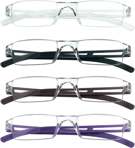 Vista 7 de LifeArt 2/4 pares de anteojos de lectura, anteojos con filtro de luz azul, anteojos para computadora para hombres y mujeres, marco de anteojos