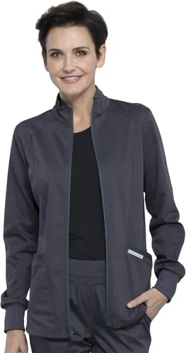 Vista 7 de Cherokee Revolution - Chaqueta médica para mujer con cremallera frontal Negro