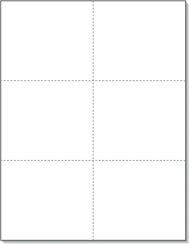 Vista 7 de NextDayLabels - Tarjetas perforadas en blanco para impresora láser 6 por página, para tarjetas de registro escolar, tarjetas de entrega de flores