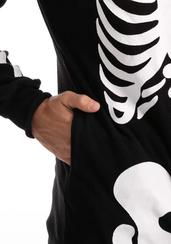 Vista 10 de Pijama con Capucha de Esqueleto para Adultos Multicolor
