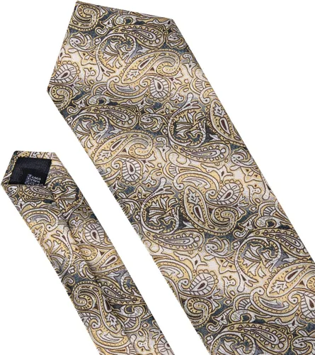 Vista 5 de Barry.Wang Conjunto de corbata de seda para hombre, diseño abstracto, corbata, bolsillo, cuadrado, gemelos, boda, fiesta, formal