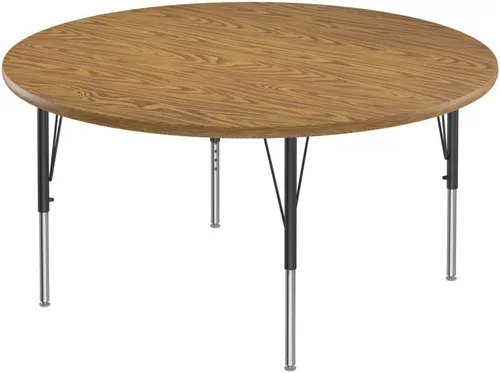 Vista 54 de Correll - Mesa rectangular de actividades para el aula de 24 x 36 pulgadas, altura ajustable (19-29 pulgadas), parte superior de nogal colonial