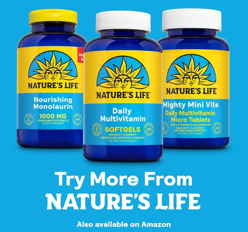 Vista 7 de Nature's Life Multivitamínico diario para hombres y mujeres, multivitamínico completo con hierro, valor diario de la mayoría de las vitaminas