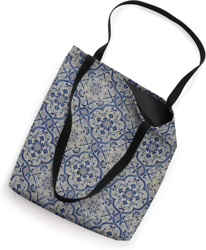 Vista 2 de Portugués blanco y azul patrón azulejos de Portugal Tote Bag