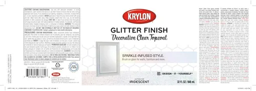 Vista 2 de Krylon K03913000-14 Acabado con purpurina Cuarto de galón, iridiscente