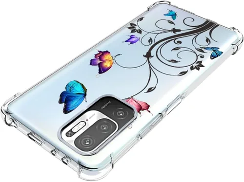 Vista 4 de Funda de teléfono para Redmi Note 10 5G/Poco M3 Pro/Redmi Note 10T 5G M2103K19G Funda para niñas y mujeres, funda protectora transparente de TPU