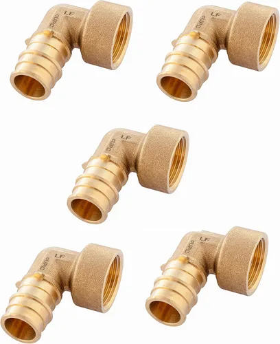 Vista 14 de Paquete de 2 accesorios de latón de expansión EFIELD Pex A de 1/2 x 1/2 pulgadas, codo hembra NPT para conexión de tubo Pex-A, ASTM F1960
