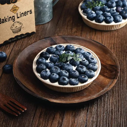 Vista 6 de Bake Choice - Juego de 200 mini moldes de papel para tartas de 4 pulgadas, desechables Non-stick, Unbleached, Mini Quiche Pans,Oven safe
