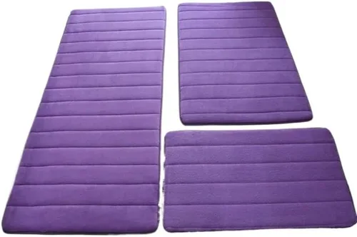 Vista 7 de Alfombra antideslizante de Baño De Espuma Viscoelástica, Tapete Moderno, Antideslizante, 3 Unidades Por Juego Alfombras de Baño