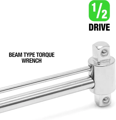 Vista 3 de OEMTOOLS 79-140 Llave dinamométrica de 1/2, estilo de haz, escala dual de 0 a 150 pies/libra b, medidor Newton y libra de pulgada, para automóviles