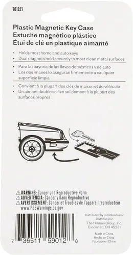 Vista 7 de Hillman - Estuche magnético grande de plástico para llaves