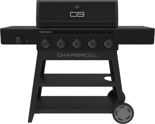 Vista 12 de Charbroil Performance Series 463253925 - Armario para parrilla de gas de 4 quemadores con quemador lateral, color negro