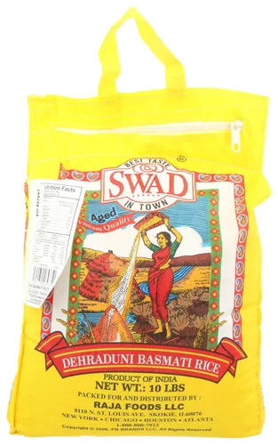 Vista 3 de Swad Basmati de arroz, 10 libras