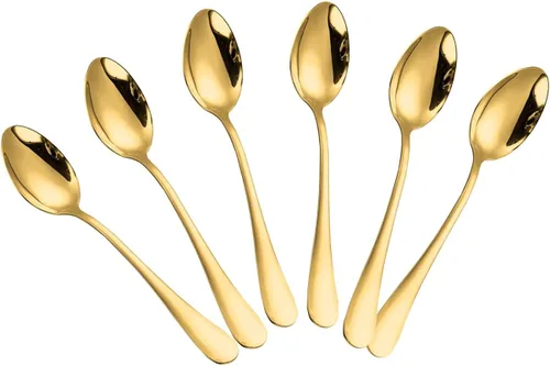 Vista 11 de Wesdxc56 Demitasse - Cucharas de café expreso, mini cuchara de café, cucharas pequeñas de acero inoxidable de 4.7 pulgadas para postre, juego de 6