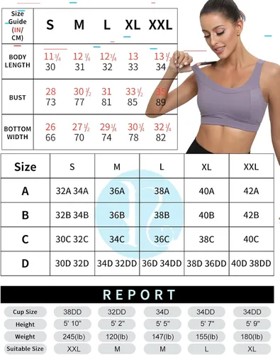Vista 6 de RUNNING GIRL - Brasier deportivo de alto impacto para mujer, brasier de espalda cruzada, brasier de entrenamiento, brasier de yoga de línea larga