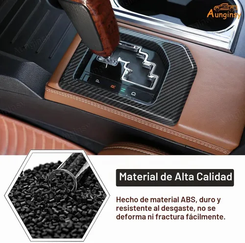 Vista 3 de Aunginsy Cubierta de panel de palanca de cambios de consola central compatible con accesorios Toyota Tundra 2014-2021, palanca de cambios de control