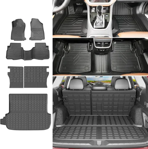 Vista 31 de powoq - Alfombrilla de suelo de 6 asientos compatible con Jeep Grand