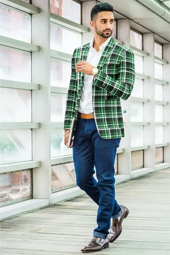 Vista 5 de Blazer a cuadros para hombre, 2 botones, ligero, ajuste regular, a cuadros, chaqueta deportiva, chaqueta de vestir casual para uso diario, abrigo