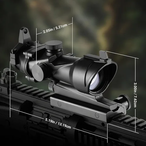 Vista 7 de AOMEKIE Alcance táctico compacto 1x30 con retícula iluminada dual para montaje en riel Picatinny de 0.787 in