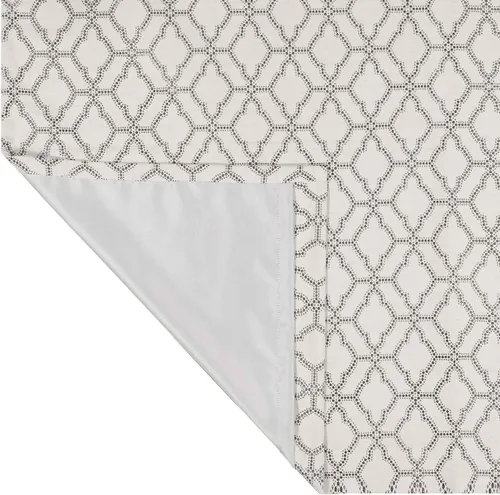 Vista 5 de Eclipse Lollie Total Privacy - Cortinas opacas con bolsillo para barra, diseño de enrejado (2 paneles), 52 x 84 pulgadas, color gris