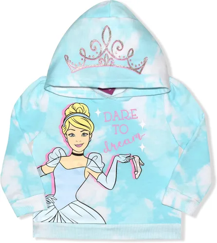 Vista 2 de Disney Princess Rapunzel, Cenicienta, Bella o Ariel - Conjunto de sudadera con capucha y pantalones para niñas pequeñas