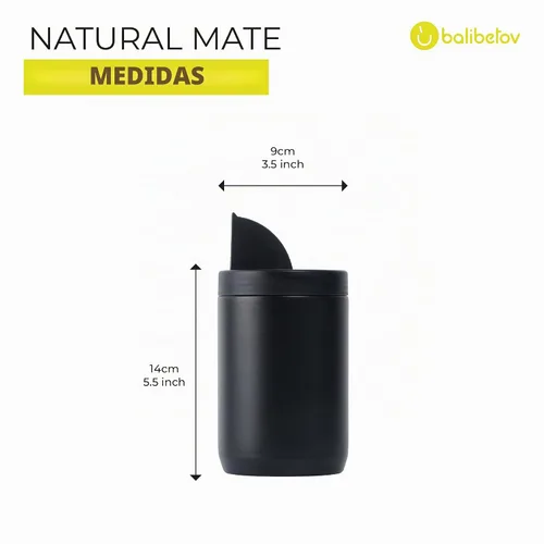 Vista 2 de BALIBETOV - Contenedor de yerba mate de 30 onzas líquidas, recipiente de yerba con tapa de vertido, boquilla fácil de verter, almacenamiento