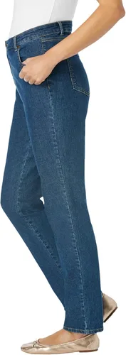 Vista 4 de Woman Within Jeans elásticos de pierna recta de talla grande para mujer
