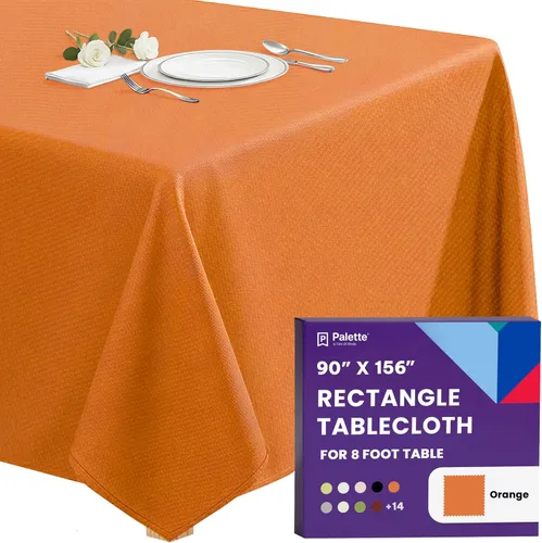 Vista 47 de Gee Di Moda - Mantel rectangular de 60 x 84 pulgadas – Mantel rectangular de poliéster lavable para mesa de 5 pies