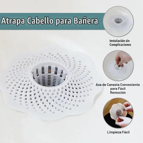 Vista 3 de Danco 10306, Protector de Tina para Pelo y Filtro, Prevención de Obstrucciones de Drenaje de Pelo, Serpiente de Drenaje, Trampa y Taladro