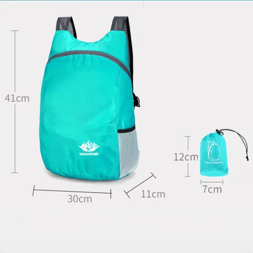 Vista 5 de Mochila impermeable para deportes al aire libre para acampar senderismo, gran capacidad verde